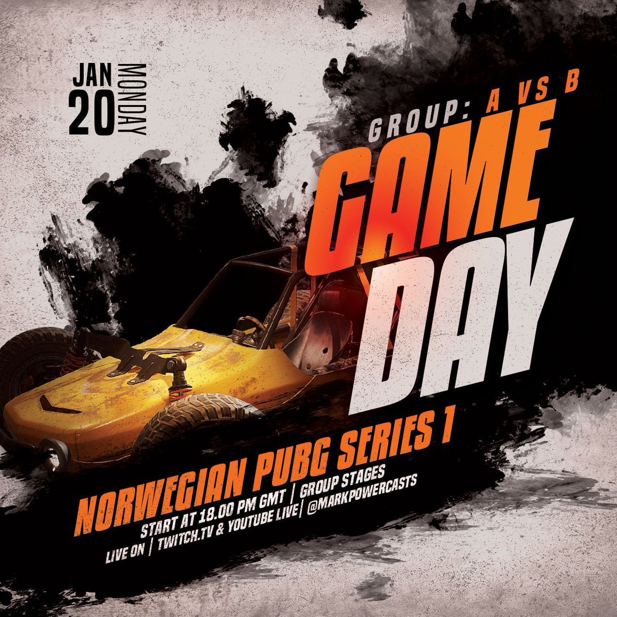 Get ready for an epic showdown as the Norwegian PUBG Series 1 brings you an intense clash between Group A and Group B TONIGHT! Mark your calendars for January 20th and join us at 18:00 GMT for all the action. Catch every thrilling moment live on buff.ly/4gAY2kR and