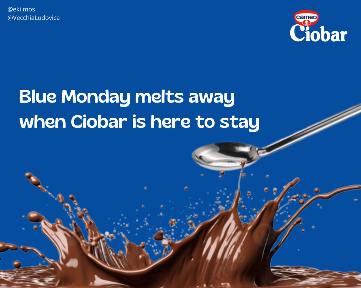 One Minute Brief of the Day: Create posters to advertise ANYTHING that’s predominantly blue for #BlueMonday 
🍫💙
<a href="/OneMinuteBriefs/">One Minute Briefs ⏱️</a> 

<a href="/VecchiaLudovica/">Ludovica Vecchia</a>