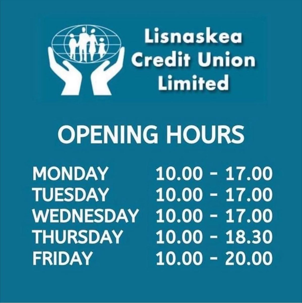 Do you have a query for us? Interested in opening an account or setting up a direct debit? Plan ahead and get in contact with us today. We are open as normal all this week to assist with any queries you may have.

☎️ 02867722264
📧 Info@lisnaskeacu.com 
🖥️ lisnaskeacu.com