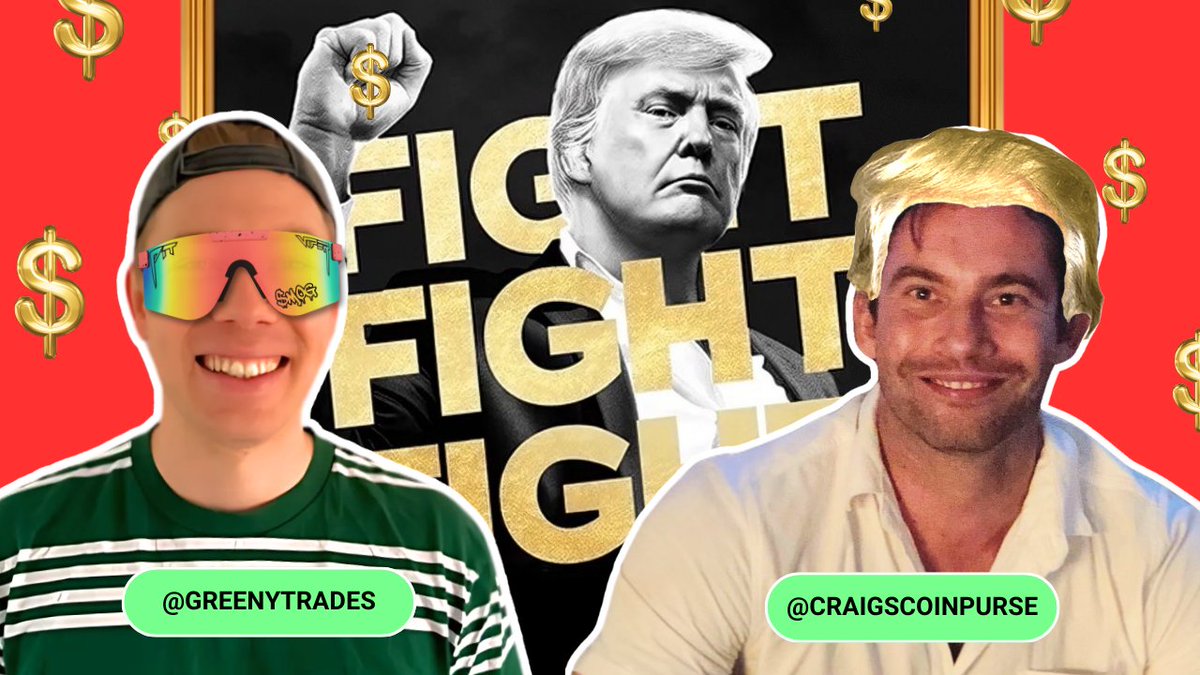 Going live with <a href="/greenytrades/">Greeny</a> Monday 6pm EST legends.

We have LOADS to talk about:

1. $trump sending to billions
2. Bitcoin hits ALL TIME HIGH
3. Alts starting to send
4. NFTs - will they recover?

Did I fk up and sell 10% of my $btc port to soon at ATH?

Set Reminder here: