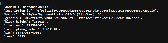 0xsol1d's tweet photo. Today´s route: sns/name/{name}  

Get´s the data of a certain sns inscription. Can be used for sending $BELLS to SNS domains f.e

@BellsChain https://t.co/FxHmZkz44P