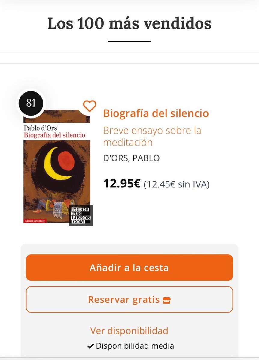pablo_dors's tweet photo. Me cuentan que #BiografíaDelSilencio vuelve a estar una vez más entre los más vendidos en las librerías españolas. Me siento muy agradecido por descubrir que este pequeño libro sigue llegando a nuevos lectores. ¡Gracias! https://t.co/VSjfc4fBZ9