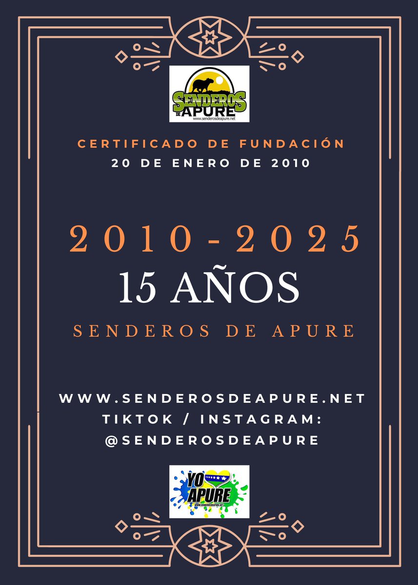 Senderos de Apure arribó a sus 15 años del Mundo para Apure enarbolando la lucha democrática y el periodismo libre, plural e independiente. >> senderosdeapure.net/2025/01/sender…