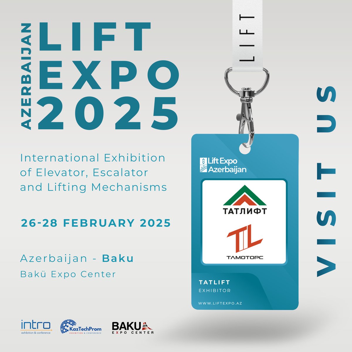 intro_fair's tweet image. 26-28 Şubat 2025 tarihleri arasında Azerbaycan Bakü&apos;de gerçekleşecek olan Lift Expo Azerbaijan, Uluslararası Asansör ve Yürüyen merdiven ekipmanları fuarında &quot;TAT LIFT“ yerini aldı.

#liftexpo2025 #azerbaycan #baku #azerbaijan #fair #exhibition #conference #escalator #elevator