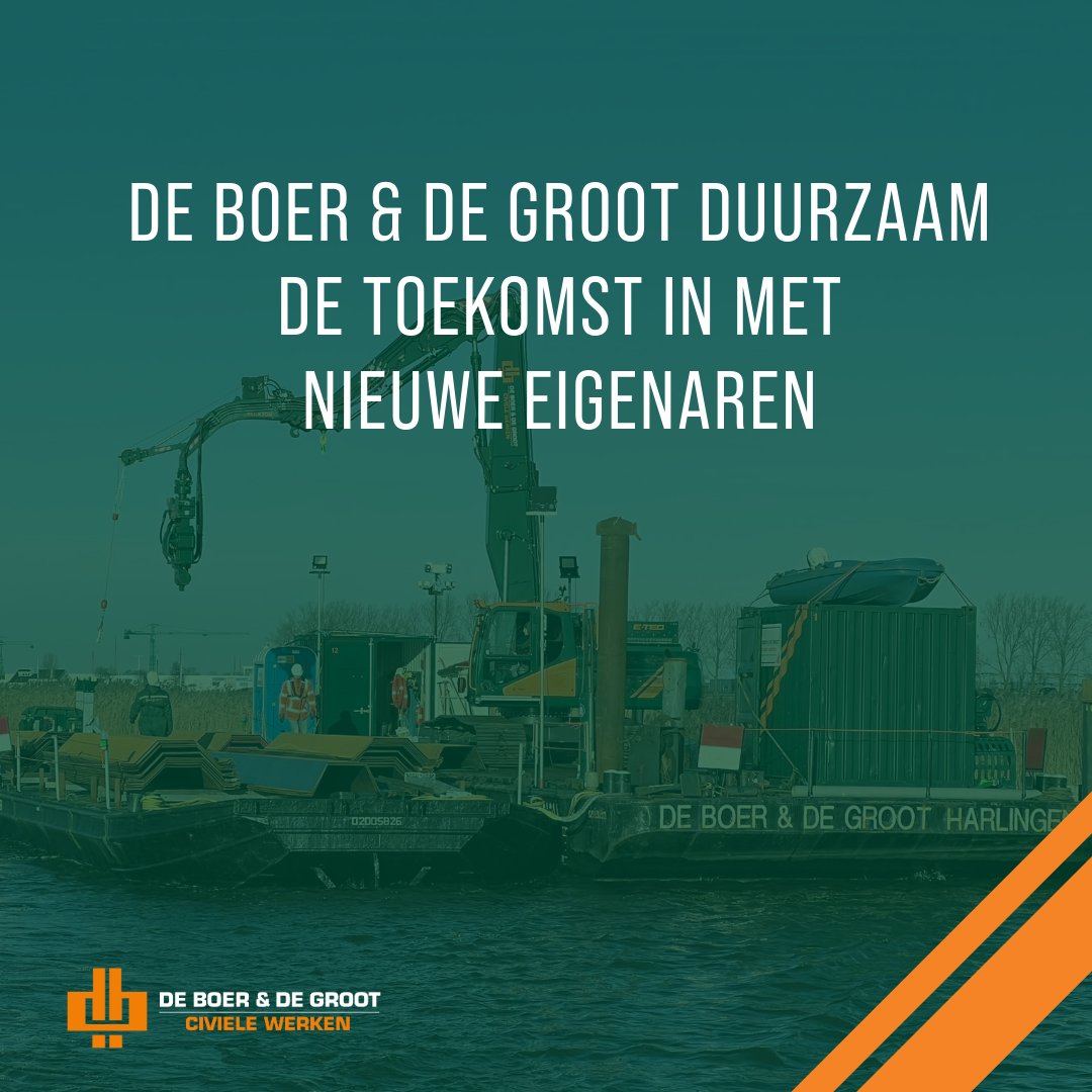 De Boer &amp; De Groot zet een bijzondere stap naar een duurzame toekomst: collega-bouwers <a href="/PloegamBV/">Ploegam BV</a>  en <a href="/DuraVermeer/">Dura Vermeer</a> nemen ons bedrijf over. We hebben elkaar gevonden in onze duurzame ambitie.

🟢 Lees meer: deboerendegroot.nl/nieuws/de-boer…
#duurzametoekomst #opdegrensvanlandenwater
