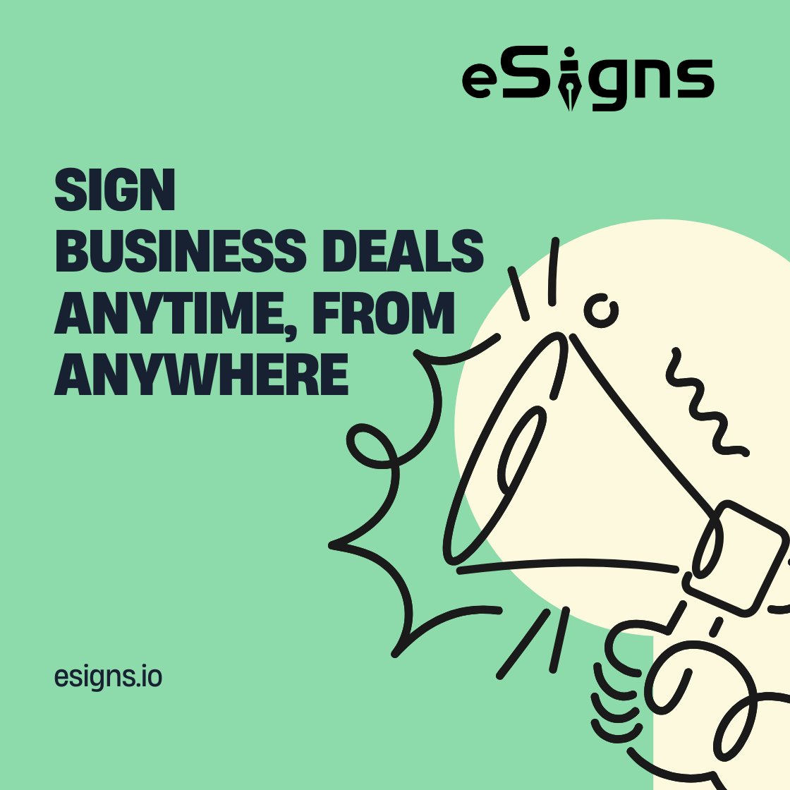 eSignsSoftware's tweet image. Whether in the office or on the go, eSigns lets you sign documents whenever and wherever you want—secure and seamless.
#eSigns #documentmanagementsystem #esignatures #documentsigning #electronicsignature #digitalsignaturesoftware #electronicsignaturesoftware #digitalsignatures