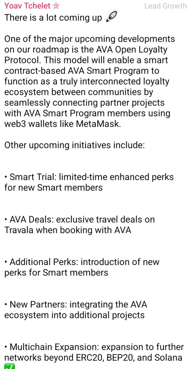 Huge upcoming for $AVA

#travala #cryptocurrency #binance #Ava #Crypto