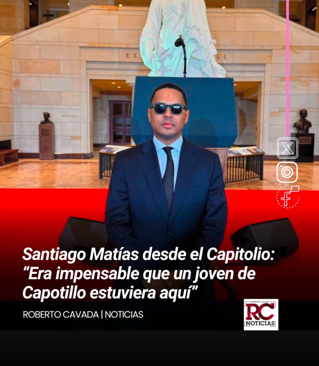 Miralba's tweet photo. Santiago Matías desde el Capitolio:

“Era impensable que un joven de capotillo estuviera aquí”. https://t.co/jfiD2hjmlQ
