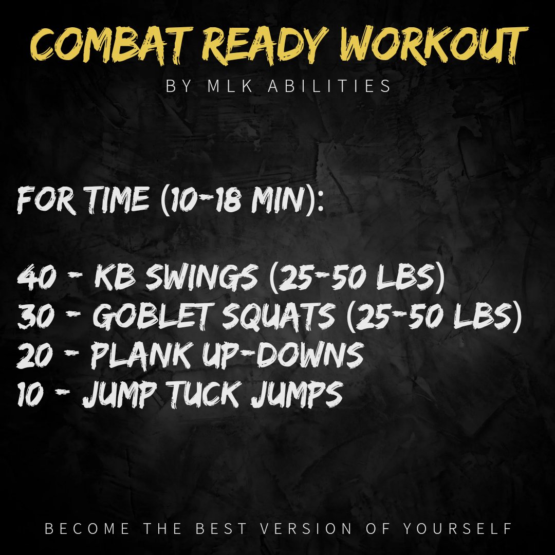mlk_abilities's tweet photo. Combat Ready Workout #7

Glutes and legs burner !

Try to aim under 10min 💥

__________

If you need a personal training program or private training contact us. 🤝🏻

#mlkabilities #combatready #fitness #readiness #training #workout #community #strongertogether #elite #protector https://t.co/HTMQgyD2D5