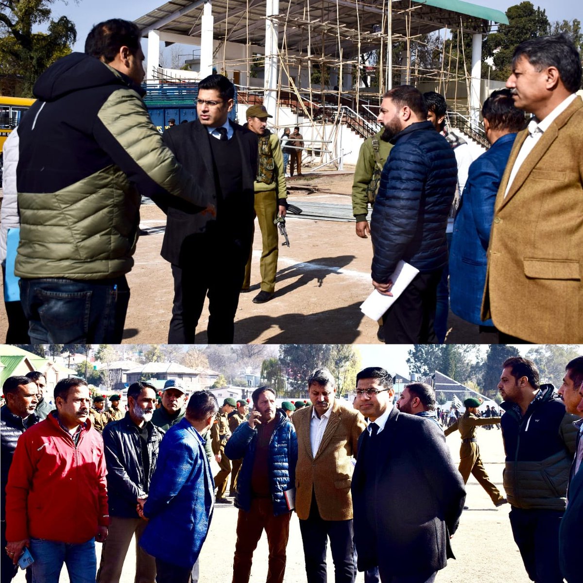 Deputy Commissioner Poonch, Vikas Kundal today conducted a detailed inspection of the sports stadium in Poonch to ensure a successful Republic Day Celebration in 2025,
<a href="/Divcomjammu/">Divisional Commissioner Jammu</a>
<a href="/diprjk/">Information & PR, J&K</a>