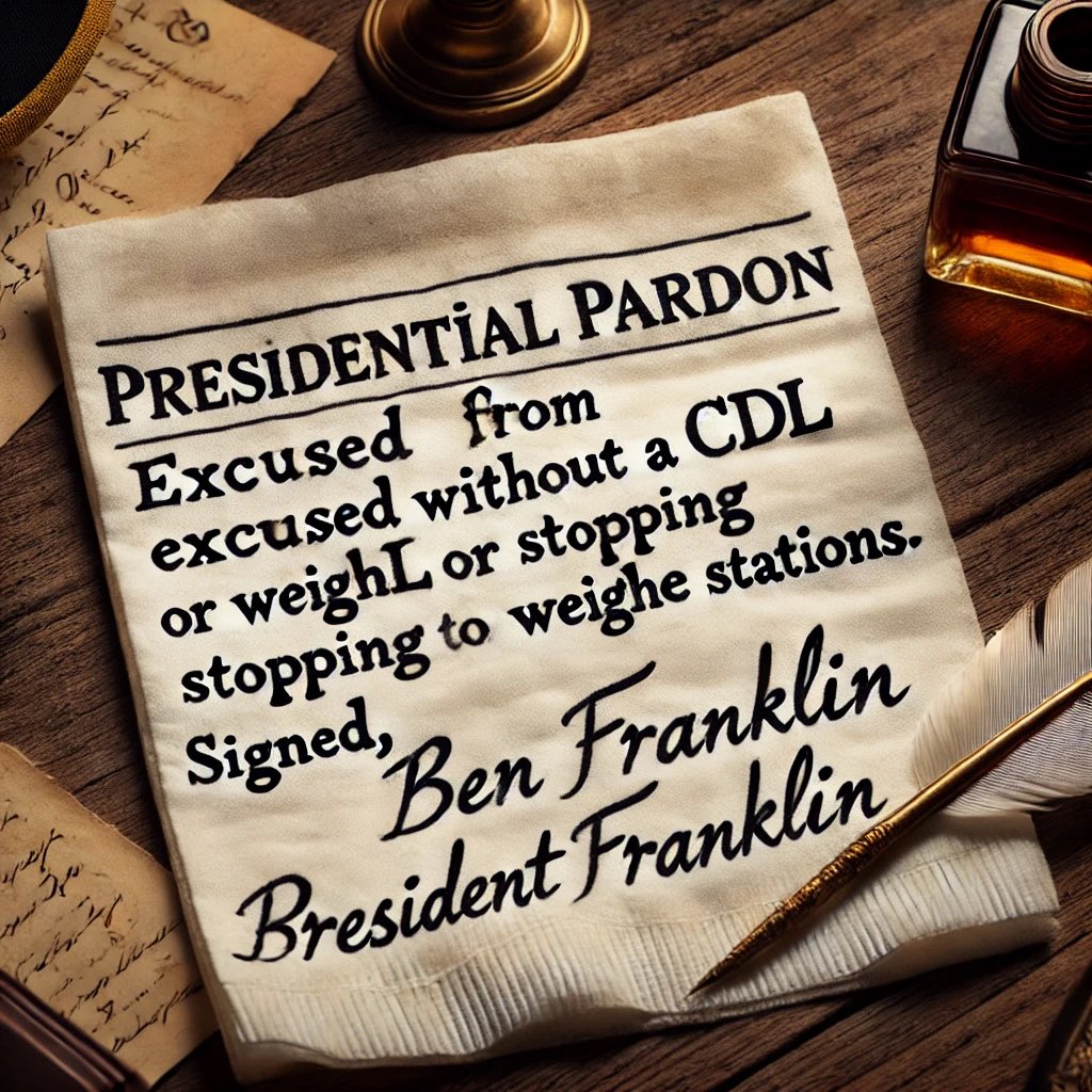 unclegarytrucks's tweet image. When i get #pulled over by highway patrol 

I show #them my presidential parden