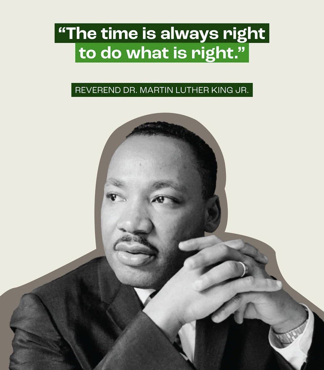 AngelaBLogan's tweet photo. As leaders in the workplace, our communities, and our families, Dr. King’s words inspire us to lead with purpose.

#MLKDay https://t.co/Hn8vMD3A6E