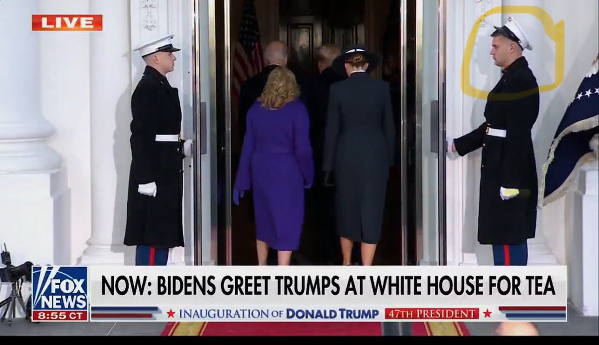 The White House welcoming committee… new uniform regulations for the #USMC, i just found myself a new hero… 😂👍🥳… #silentprotest  #TrumpInauguration, #InaugurationDay, #TrumpReturns #PresidentialInauguration.