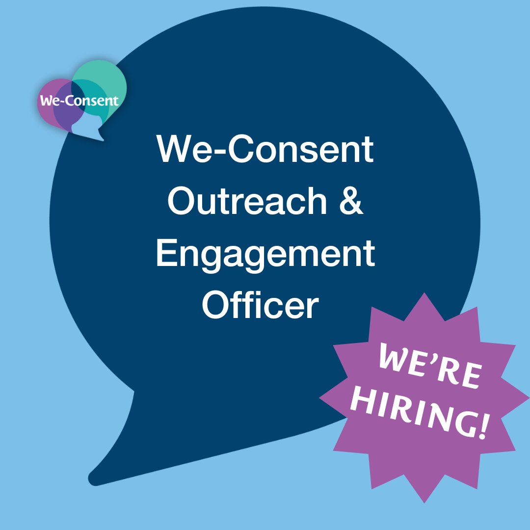 We-Consent (@weconsentirl) on Twitter photo We are hiring an Outreach and Engagement Officer to suppor the We-Consent campaign!
Learn about the role and apply here: drcc.ie/about/vacancie…
Closing date for receipt of applications: Friday 7th February at 5pm. We are hiring an Outreach and Engagement Officer to suppor the We-Consent campaign!
Learn about the role and apply here: drcc.ie/about/vacancie…
Closing date for receipt of applications: Friday 7th February at 5pm.