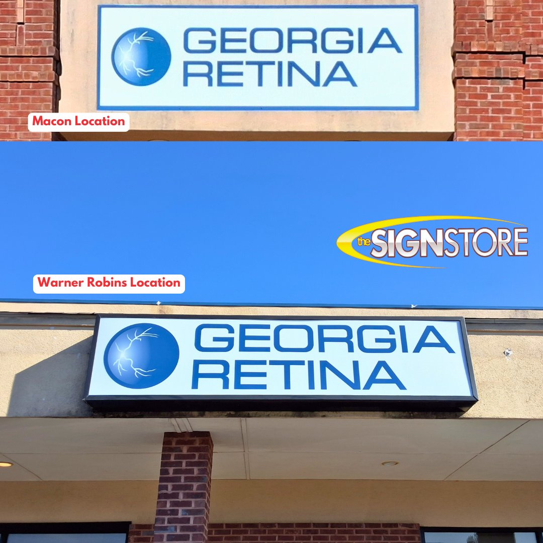 signstoremacon's tweet image. Fresh new look for Georgia Retina! 

We designed, fabricated, and installed their new ACM panels &amp;amp; vibrant door decals at multiple locations. Ready to elevate your brand? Contact us today! 1-800-316-9530 | Signstoremacon.com

#SignTransformation #CustomSigns #MaconGA