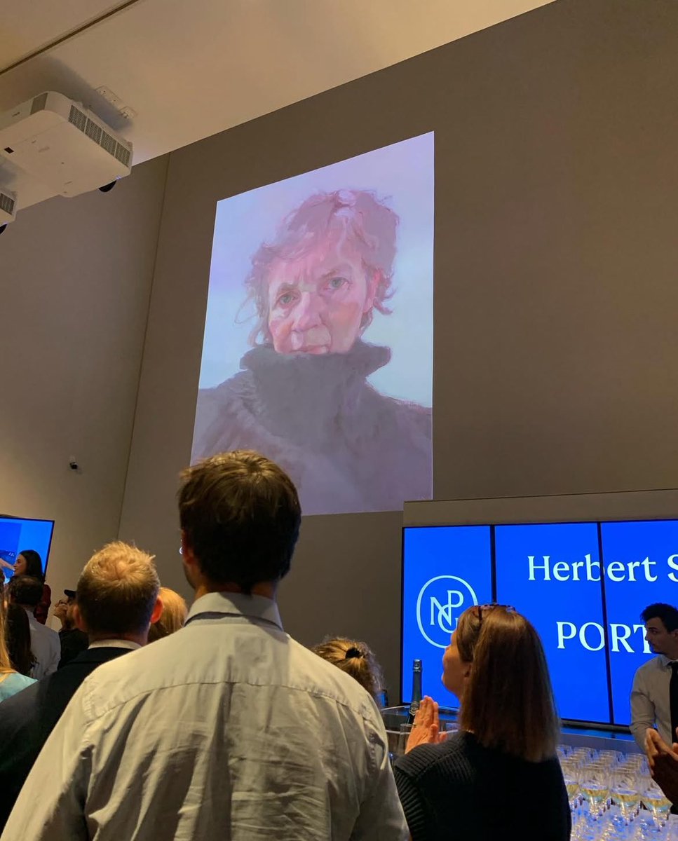 Lovely evening at the
National Portrait Gallery, Wendy has a painting in the Herbert Smith Freehills Portrait Awards show. If you're in town it's a wonderful show !