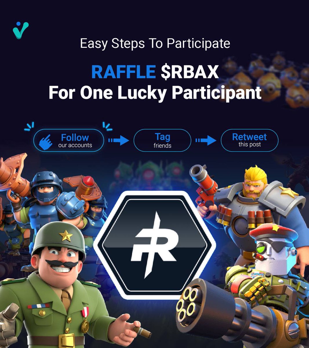 🎉 Complete all the missions and enter the #raffle! 

10K $RBAX for ONE LICKY PARTICIPANT ✨

Here's how to enter:

1️⃣ Follow <a href="/BOXVERSE_/">BOXVERSE</a> <a href="/CryptoScratchGG/">Crypto Scratch</a> 
2️⃣ Tag 2 friends
3️⃣ Retweet this post 

Winners will be picked in 48 hours, we will like your comment if you've won! 👑

🪙