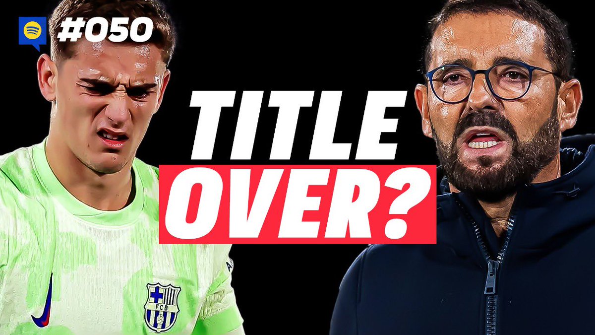 MesQuePod's tweet photo. ���� NEW POD ALERT! Have Barça thrown La Liga away?! Tune into our latest pod for all the discussion FT a special guest in ESPN Journalist @samuelmarsden who gives us some insight into the Dani Olmo registration saga and Ronald Araujo’s renewal. 🔵🔴👊

🔗 https://t.co/vxXuQWrGuq https://t.co/7BV73xyZTT