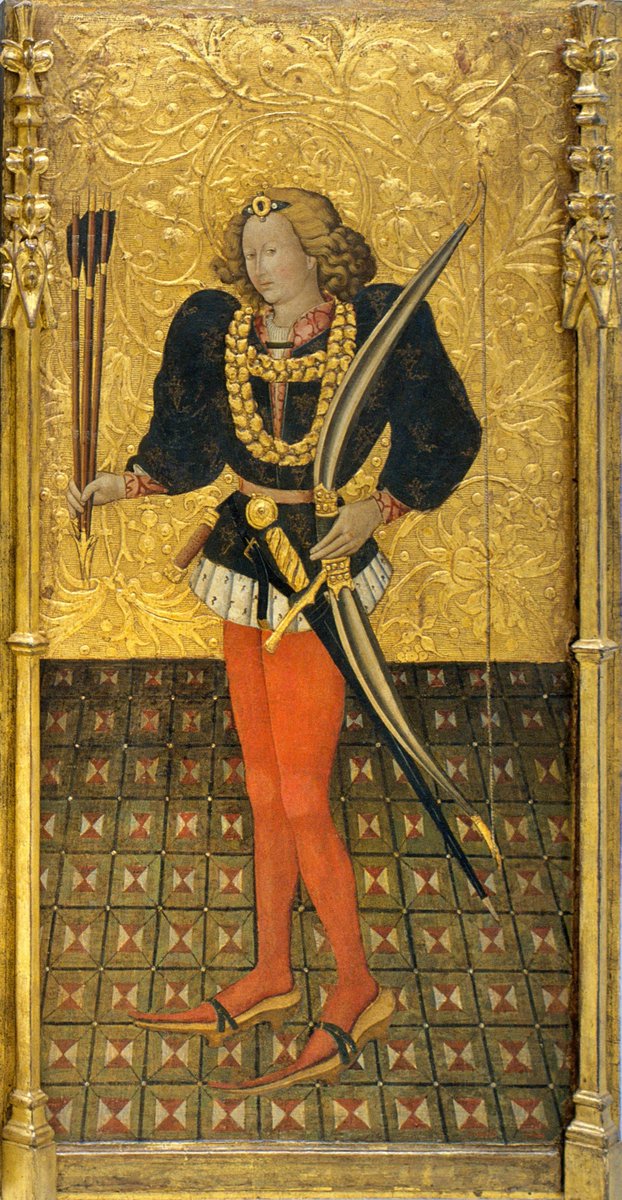 Museu Nacional d'Art de Catalunya | MNAC (@museunac_cat) on Twitter photo Avui és #SantSebastià! 
Us compartim aquesta magnífica obra de #JaumeFerrer que forma part d’un retaule dedicat als sants Jeroni, Martí i Sebastià. Sant Sebastià, protector contra la pesta, és representat amb arcs i fletxes del seu martiri.🏹
🖼️ museunacional.cat/ca/colleccio/r… Avui és #SantSebastià! 
Us compartim aquesta magnífica obra de #JaumeFerrer que forma part d’un retaule dedicat als sants Jeroni, Martí i Sebastià. Sant Sebastià, protector contra la pesta, és representat amb arcs i fletxes del seu martiri.🏹
🖼️ museunacional.cat/ca/colleccio/r…