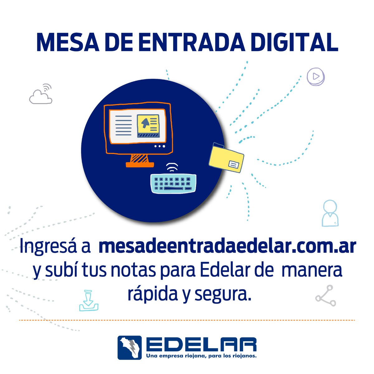 EdelarSAU's tweet photo. #edelarinforma⚡️
🔸La #mesadeentradadigital de Edelar es un servicio que busca de manera fácil, rápida y segura que tus notas sean recibidas desde cualquier localidad de la provincia.
🔹Ingresá a https://t.co/wff9kSTVNq desde tu celu o computadora https://t.co/eWtHwfZSN3