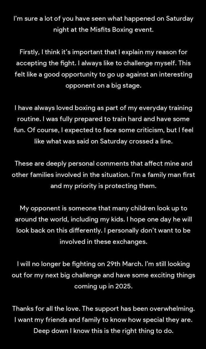 IFLTV's tweet image. ‼️ @WayneBridge has now PULLED out of his fight with @ksi on March 29 ❌
