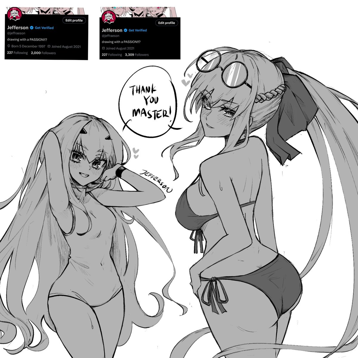 Thanks for 2k &amp; 3k followers milestone. I know its 4k right now but I already did this. Melusine and Morgan rejoiced.
#FGO