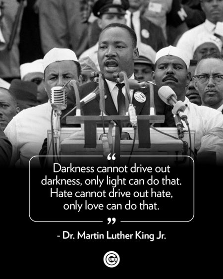 Cubs's tweet image. 🖤 #MLKDay