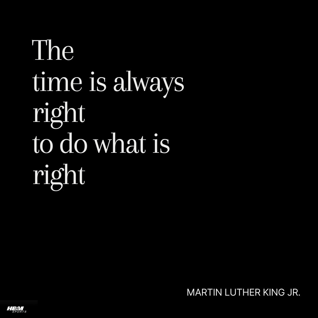 Today, we celebrate the life and legacy of Dr. Martin Luther King Jr. The time is always right to do what is right. #MLKDay
