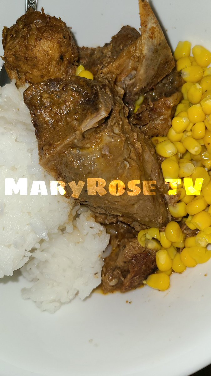 filipinazrose's tweet image. #beef #beefstew #cornkernals #corn #rice #maryrosetv #whiterice