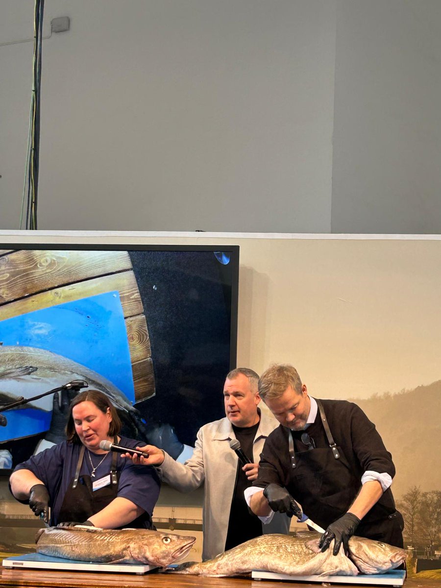 audunnatla's tweet photo. Happy to attend #GruneWoche in Berlin last Saturday where I had the pleasure to meet this rather large Icelandic cod! Great promotion by #Fischinfo with the support of #IcelandResponsibleFisheries and others. https://t.co/E8q6K4mfzc