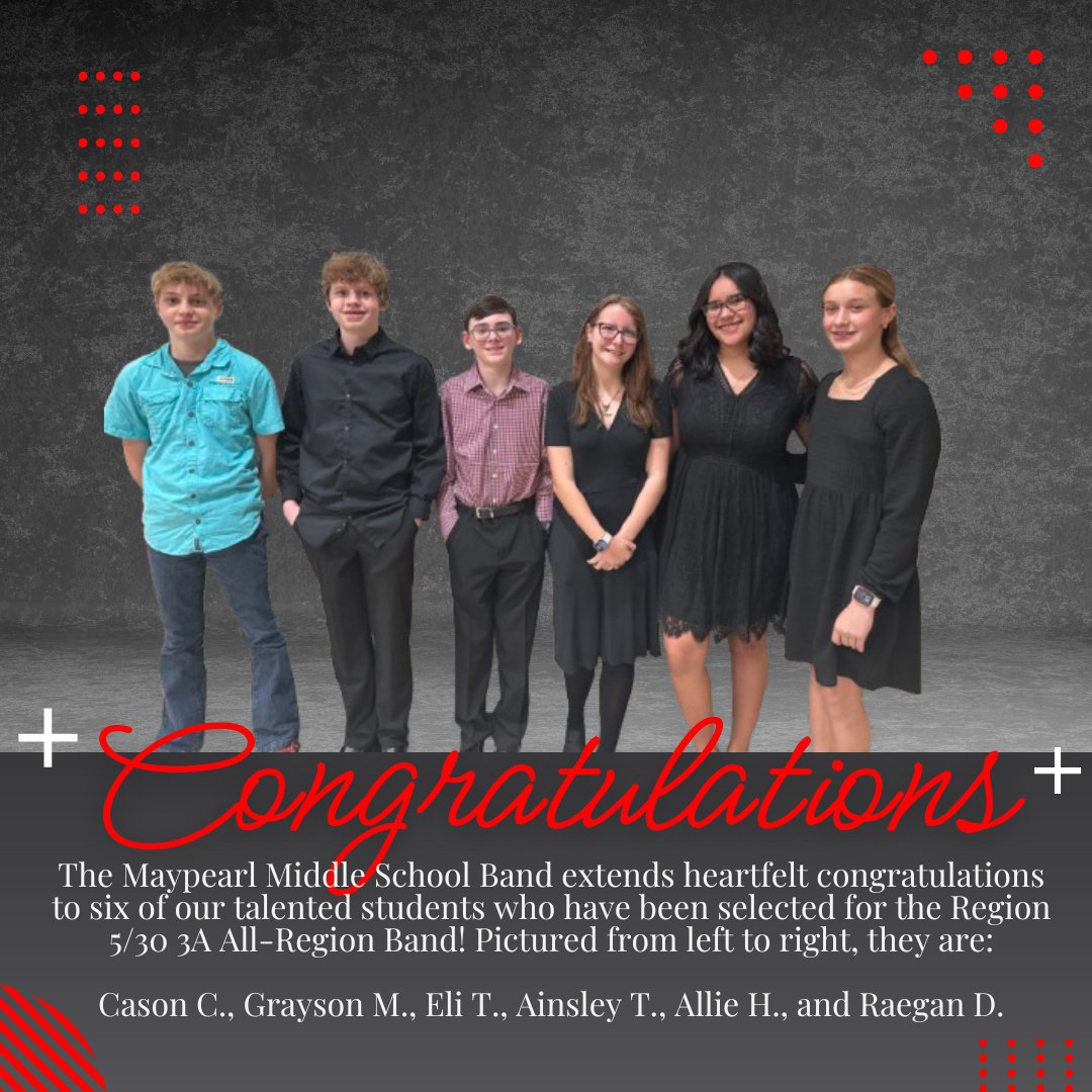 Congratulations to Our Maypearl Middle School band students! 
maypearlisd.org/post-details/~…