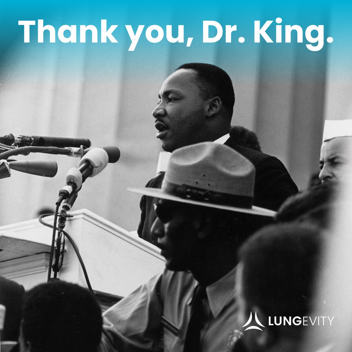 LUNGevity's tweet photo. Today we honor and thank Dr. King for the legacy he left which inspires us to work tirelessly to break down barriers in healthcare and work to close the care gap. Learn more by visiting https://t.co/EqK5caUSDD

#MLKDay #MartinLutherKingJr #closethecaregap #healthequity https://t.co/ASurBzaFAF
