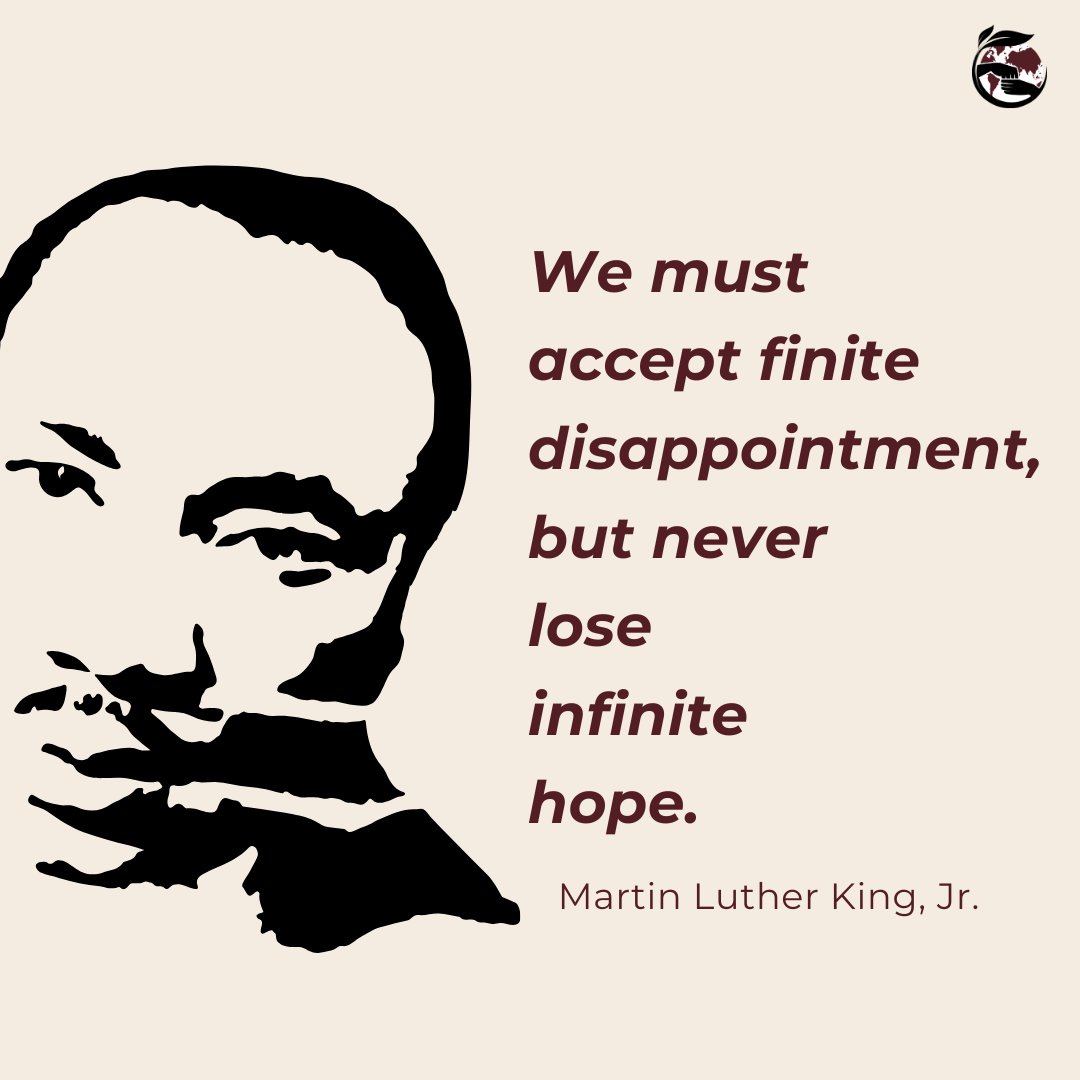 Inclusive_ASL's tweet photo. The quote says it all: "We must accept finite disappointment, but never lose infinite hope."

Today, we honor Dr. Martin Luther King Jr.'s legacy by carrying his timeless wisdom into the future. #MLKday https://t.co/TOMix8RrKl