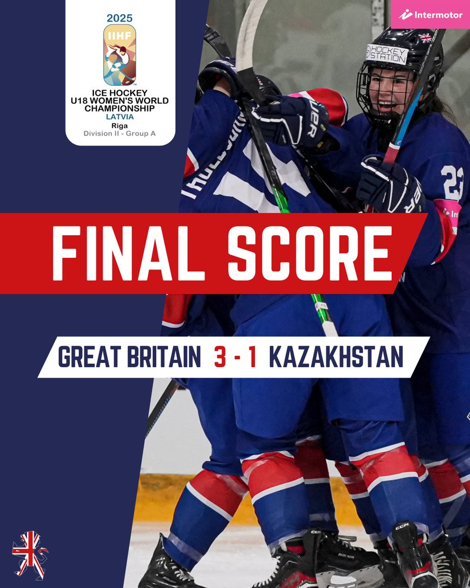 TeamGBicehockey's tweet photo. Great Britain win their first game at #U18WomensWorlds Div IIA 👏🇬🇧

Goals from: Alisha Potts, Ruby Newlands &amp; Emma Lamberton. https://t.co/S8yGA6v1i0
