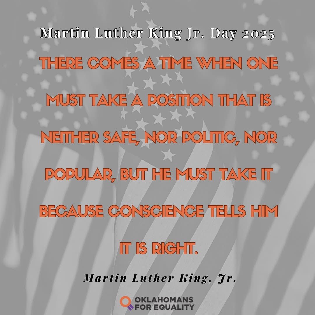 There comes a time when one must take a position that is neither safe, nor politic, nor popular, but he must take it because conscience tells him it is right. ― Martin Luther King Jr.
🏳️‍⚧️🪶❤️🧡💛💚💙💜🤍🩷🩵🤎🖤🪶🏳️‍🌈 #mlkday2025