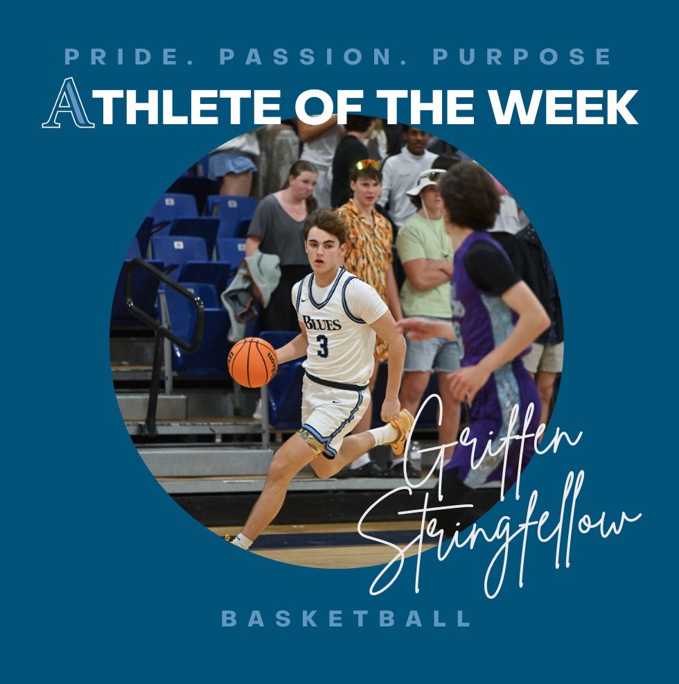Congratulations to this week’s 🔵Pride, Passion, Purpose Players of the Week for Boys Basketball!🔵

🏀Griffen Stringfellow &amp; 🏀Duka Vuksanovic 

#goblues <a href="/BluesCoachTrent/">Trent McCallister</a>