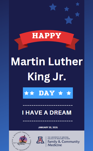 renewteamUA's tweet photo. On January 20, 2025 we celebrate Dr. Martin Luther King Jr. and his unwavering commitment to justice and peace. Let’s continue his work by making a difference in our communities.  #MLKDay #martinlutherking #MLK #mlkday #KeepTheDreamAlive #RenewTeam #uofa #beardown https://t.co/IoOzPBol1B