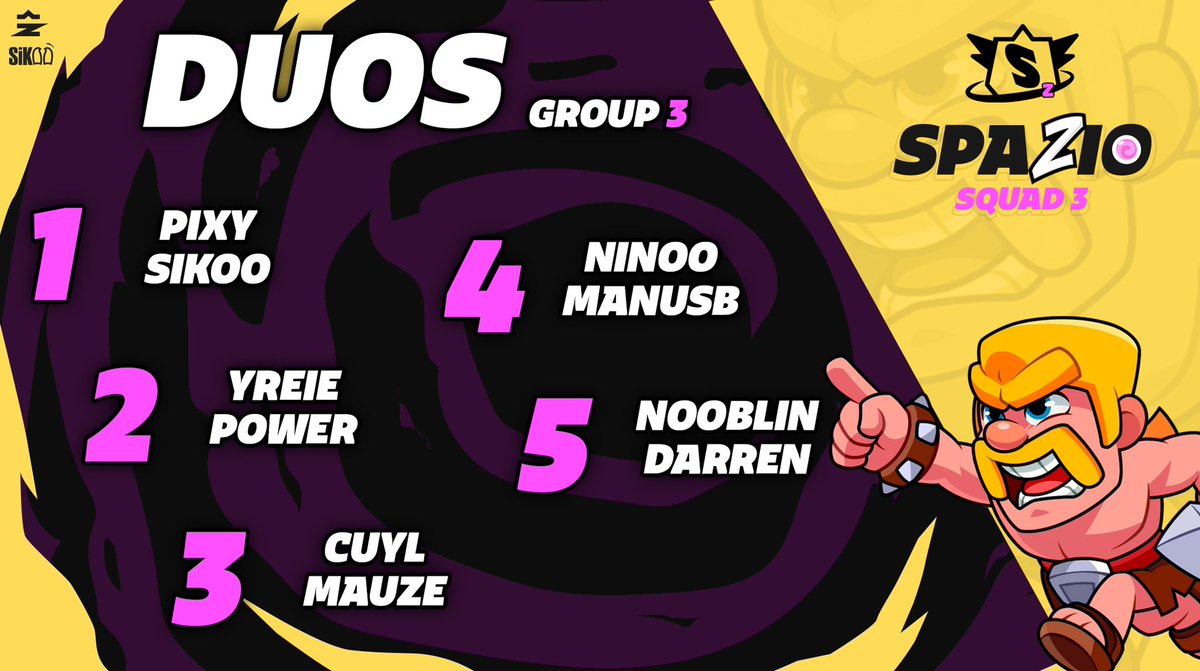 SpazioSquad 3 👽

El Grupo 3 es donde se definirá quiénes son los más resilientes de esta edición. 💪 Cinco dúos listos para enfrentarse y demostrar que tienen lo necesario para ser los próximos campeones. ¿Quién se impondrá? 🚀

🎮 Dúos Participantes:

🟣 <a href="/PixyGirl95/">PixyGirl</a> - <a href="/Sikoodg/">SiKOO</a>