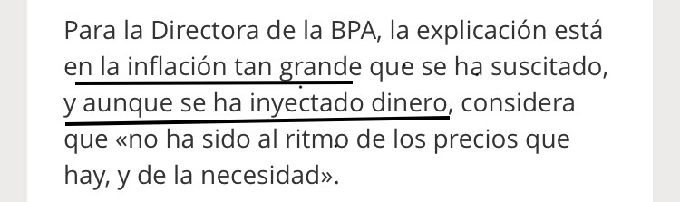 Escribir en la misma oración el hecho de "inyectar" dinero como solución a la inflación debería estar en algún libro de récord a lo absurdo, pero es lo que hay, y seremos felices.🤗