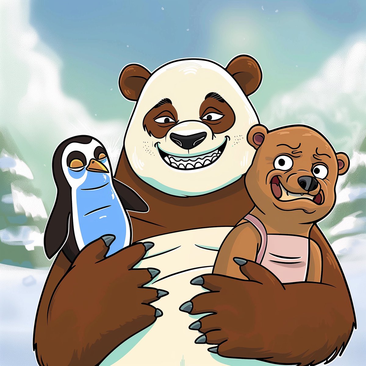 Pandas on Ape tweet media