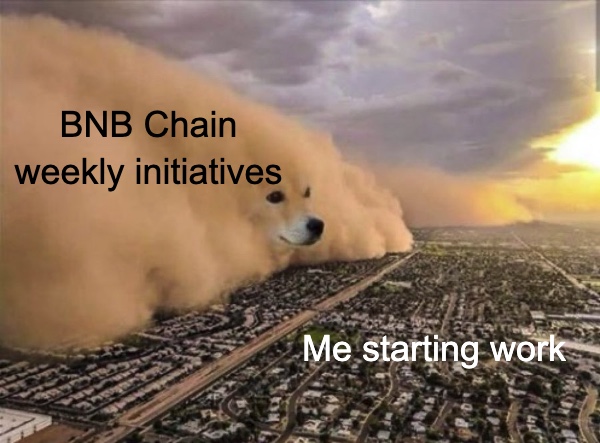BNBCHAIN's tweet photo. Rewards, savings on stablecoins, chances to grow your project &amp; events 👀

Here's your guide for initiatives on BNB Chain this week 🧵👇 https://t.co/2AFBDOl0Q4
