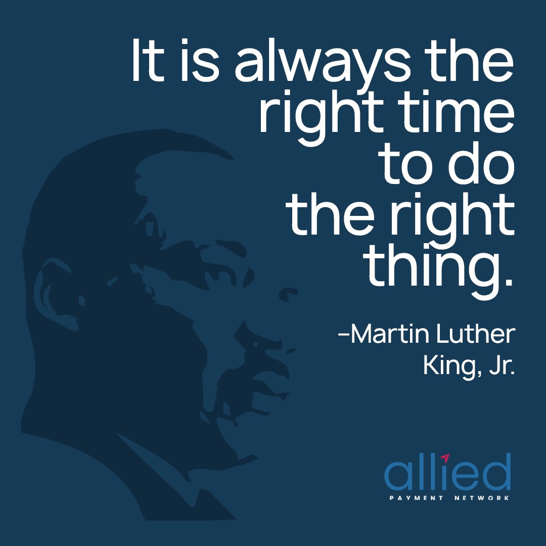 Today <a href="/AlliedPayment/">Allied Payment</a> honors Martin Luther King Jr.'s enduring legacy.