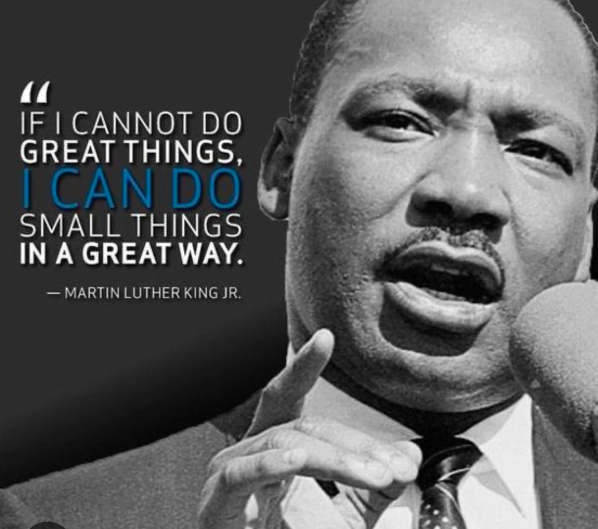 Today we celebrate the legacy of MLK JR. What is your legacy?  What are you doing for others? Do small things to leave a big impact!