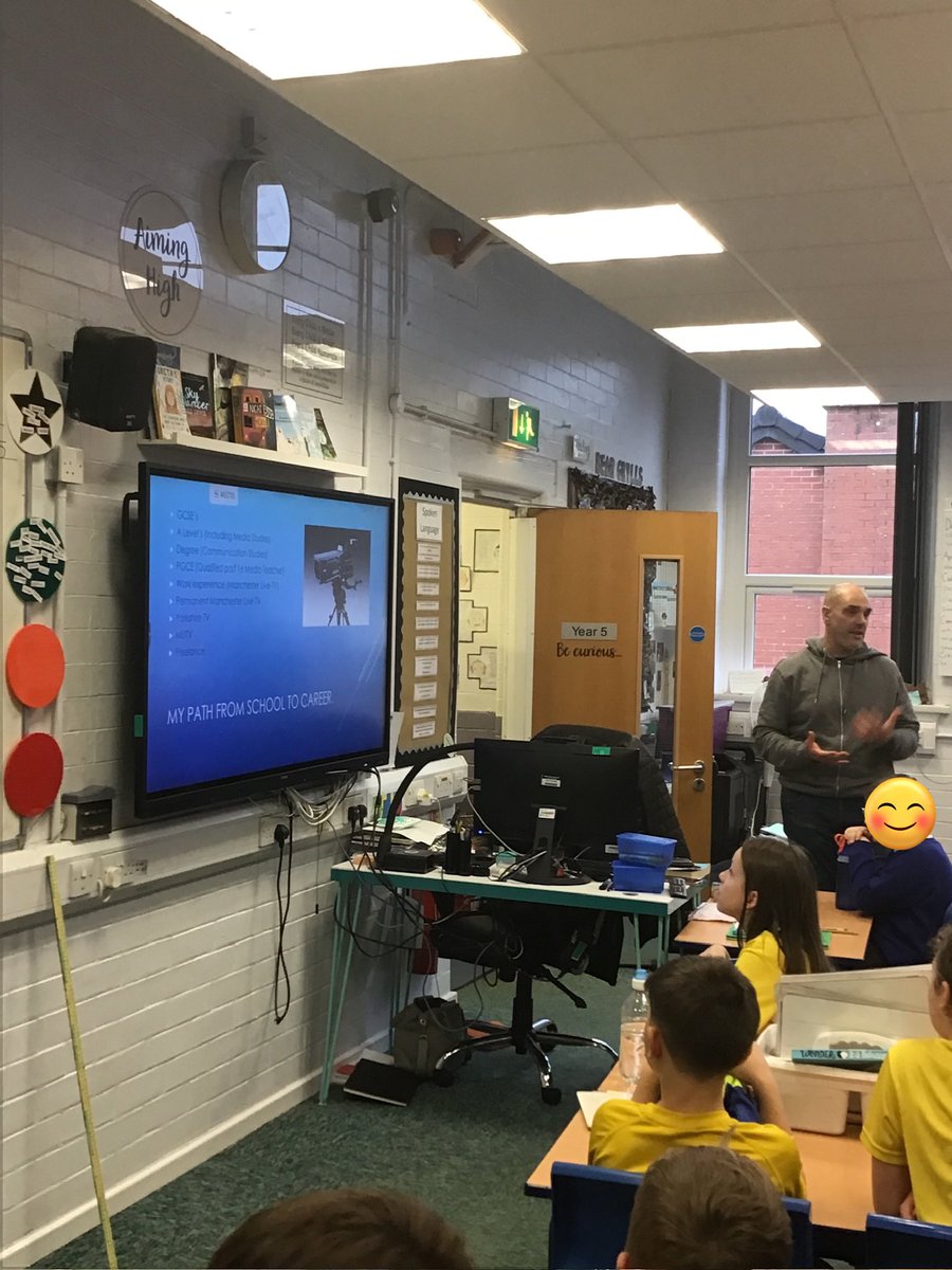 prestolee_1911's tweet photo. As part of our Primary Careers Project, we welcomed Jamie Ingham, a TV and Lighting Camera operator, into school to speak to Years 5 and 6 about his job in the media. It was extremely interesting and inspiring for our pupils who had lots of questions to ask! Thank you Jamie! https://t.co/rBpcCLEcj4