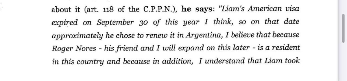 unasacapunta93's tweet photo. Liam’s visa expired around September 30, 2024, according to Geoff’s statement. This process was carried out in Argentina, likely because Rogelio, “his friend,” is from and resides in that country (This shows that Geoff is also unsure why the process was specifically done there).

Liam told Geoff he was going to Argentina and later discussed it with Nores, who voluntarily offered to accompany Liam in his role as a caregiver! Liam had told Karen that the trip would be for five days (this aligns with what Kate has said). However, she didn’t find out why the trip was extended until Liam arrived in Argentina. This was due to the visa process being delayed, and Liam was required to undergo medical exams, which proved he was clean!

What’s curious and continues to draw attention is that, according to the instructions for Liam’s visa renewal, he didn’t need to leave the United States. So, why take the process outside the country and specifically to Argentina?

#LauraBruniard #ExposeRogerNores #JusticeForLiam #LiamPayneForever #LiamPayne #CloseCasaSur #WeWillNotBeSilence
#FiscalesGobAr #RogerNores
#LulaMiranda #WeStandWithGeoffPayne 
#Justiciaparaliampayne #ExposeRogerNores #ArrowWarriors