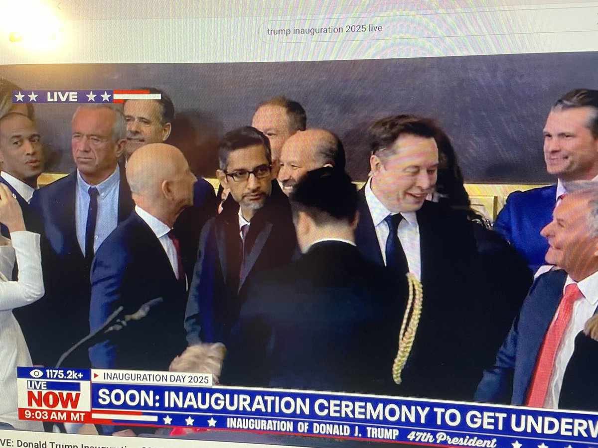 Zuck, Pichai, Cook, Bezos, Musk. Cheer leading crew supreme!