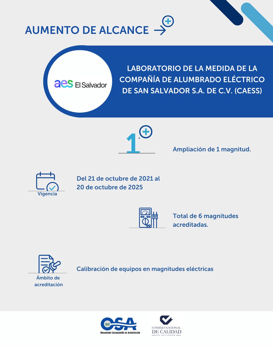 Organismo Salvadoreño de Acreditación tweet media