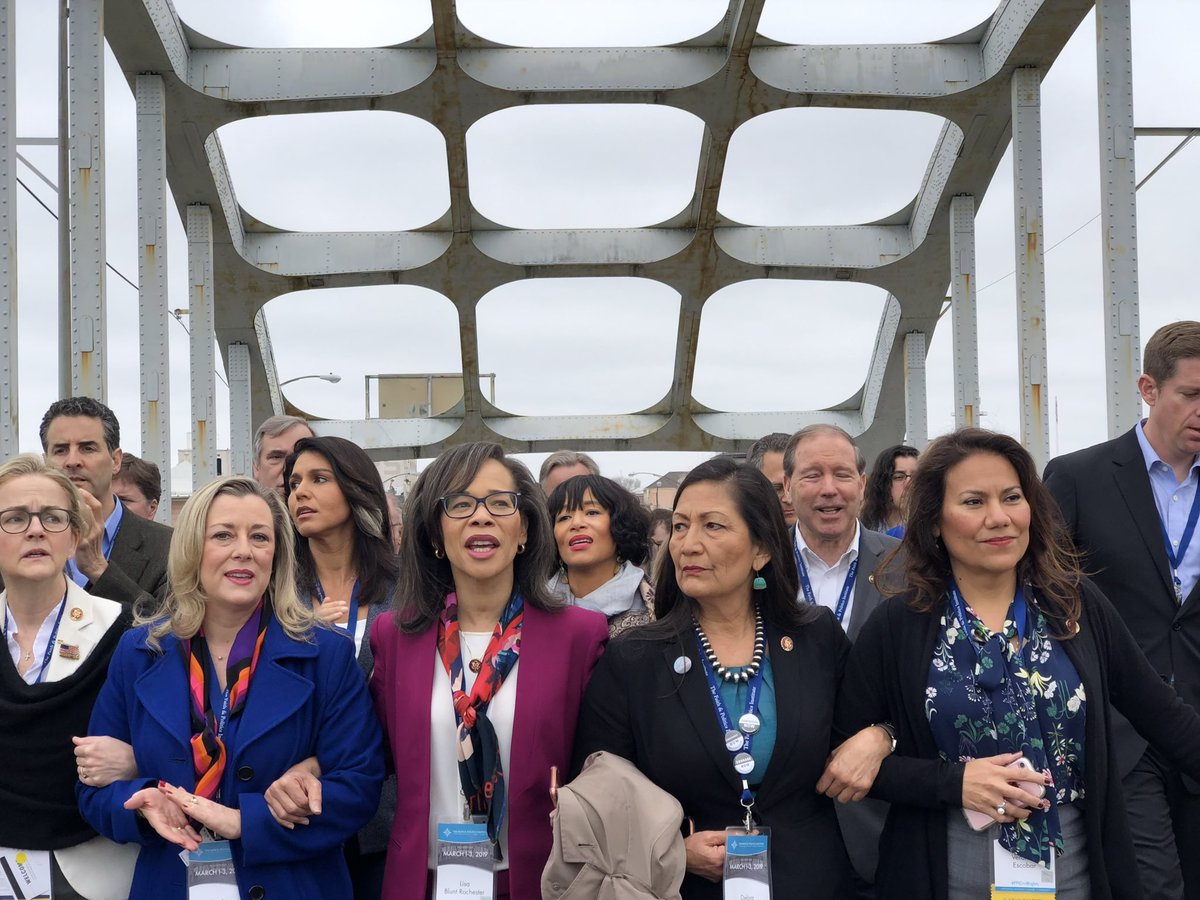 Deb Haaland (@debhaalandnm) on Twitter photo Standing on the historic Edmund Pettus Bridge, I felt the presence of the brave souls marched for justice. Dr. Martin Luther King Jr. faught for equlaity the dignity of work, and for a better country for us all. His dream is still alive, but we are going to have to fight for it. Standing on the historic Edmund Pettus Bridge, I felt the presence of the brave souls marched for justice. Dr. Martin Luther King Jr. faught for equlaity the dignity of work, and for a better country for us all. His dream is still alive, but we are going to have to fight for it.