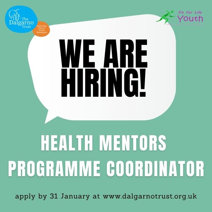 Dalgarno Trust (@dalgarnotrust) on Twitter photo We are looking for two people who are passionate about health and well-being to deliver our new Health Mentors Programme as a Team Leader and a Programme Coordinator.
To apply please email info@dalgarnotrust.org.uk by 5pm on 31st January. Looking forward to hearing from you! We are looking for two people who are passionate about health and well-being to deliver our new Health Mentors Programme as a Team Leader and a Programme Coordinator.
To apply please email info@dalgarnotrust.org.uk by 5pm on 31st January. Looking forward to hearing from you!