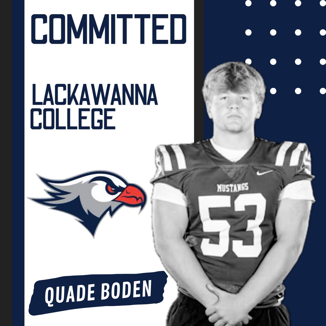 Quade Boden (@bodenquade) on Twitter photo After a Discussion with My Family and <a href="/markduda73/">Mark Duda</a>, I have decided I will be furthering my Academic and Athletic Walk at <a href="/LCFalconsFB/">Lackawanna College Football</a>. Thank You Friends, Family, Coaches, and Community for Leading me to this opportunity. #LackLife #JUCOPRODUCT <a href="/wpfbstats/">West Perry Football Stats</a> After a Discussion with My Family and <a href="/markduda73/">Mark Duda</a>, I have decided I will be furthering my Academic and Athletic Walk at <a href="/LCFalconsFB/">Lackawanna College Football</a>. Thank You Friends, Family, Coaches, and Community for Leading me to this opportunity. #LackLife #JUCOPRODUCT <a href="/wpfbstats/">West Perry Football Stats</a>